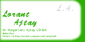 lorant ajtay business card